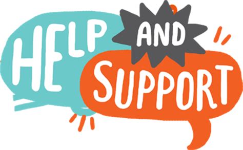 Resources for help and support .